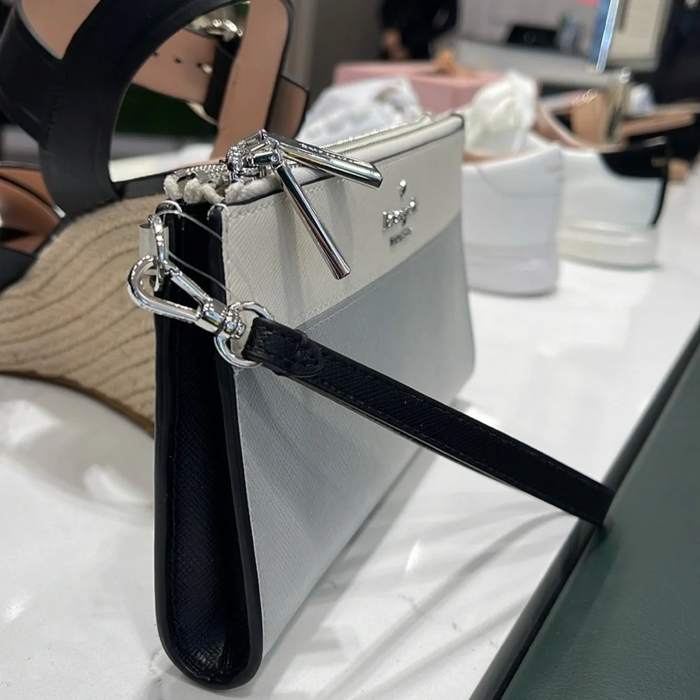 Kate Spade Madison Double Zip Wristlet Wallet Phone Holder 
Platinum Grey
NWT - Picture 16 of 16